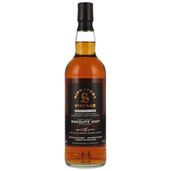 Signatory Macduff 100 Proof Exceptional Cask Edition #3 16 y First Fill Olorosos 57,1% vol.