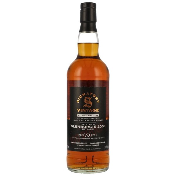Signatory Glenburgie 2008 100 Proof Exceptional Cask Edition #2 15 y First Fill Oloroso 57,1 %Vol
