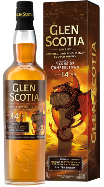 Glen Scotia Icons of Campbeltown Release No.2 - "The Dragon"- 14y- Peated Barolo Red Wine Cask Fini