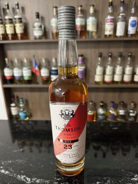 J.G.Thomson Rich 23y Blended Speyside Whisky aus Bourbon. Oloroso und PX- Fässern 46 %Vol