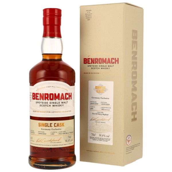 Benromach 2014/2024 - 10 y.o. - First Fill Sherry Hogshead #484 58,8 %Vol