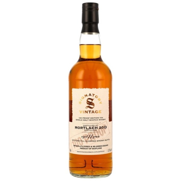 Mortlach 2013/2024 Signatory Speyside Proof #34 11y First & Second Fill Oloroso Sherry Butts 57,1%Vo